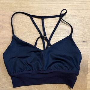 ALO Yoga Navy Strappy Sports Bra